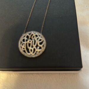 Sterling, silver love necklace